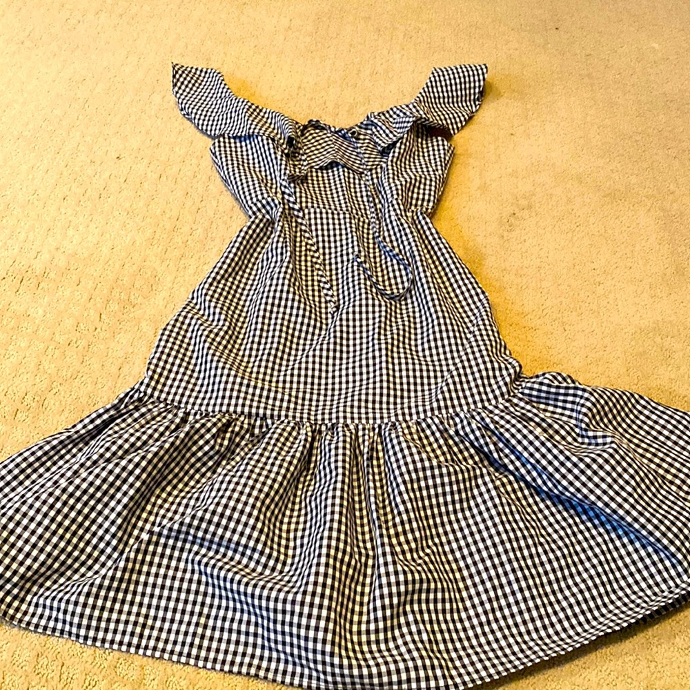 Wayf black gingham dress nwt size 6 marked small